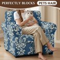 thumbnail image 4 of Bulopur Skull Damask 2Pcs Armchair Slipcovers Stretchy Furniture Protector Detachable Cushion Covers Non-Slip Elastic Bottom Washable for Living Room Bedroom Home Office Decor, 4 of 8