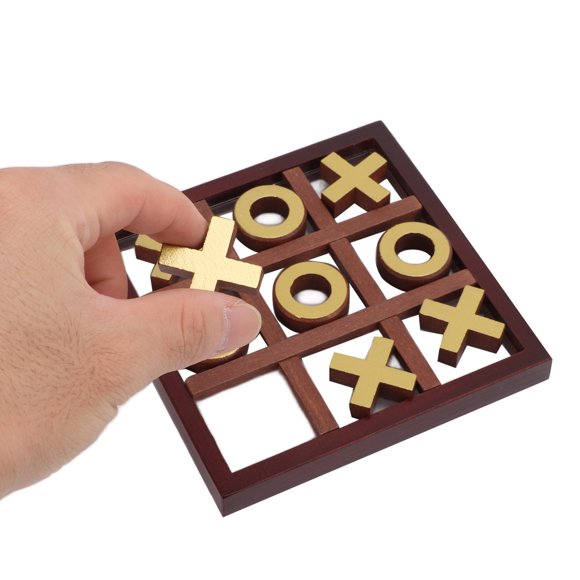 Family Board Game, Multiplayer Game Hard Toughnes Popular Highly Accepted XO Wooden Board Toy Quality Pine for Family for Party