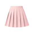 thumbnail image 3 of ZACPNCV Girls Pleated Skirt Kids School Uniform Elastic High Waist Tennis Skirts Pink 7-8 Years, 3 of 8