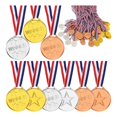 thumbnail image 1 of 100 Piezas de PláStico para NiñOs Medallas Medallas Oro Plata Bronce Medallas para Fiestas, Juegos, Deportes, 1 of 5
