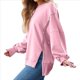 thumbnail image 3 of Sudaderas de Gran Tamaño para Mujer, Sudaderas con Capucha, Camisetas de Cuello Redondo, Conjuntos de Otoño, Ropa de Invierno Y2K para Adolescentes Rosa XXL, 3 of 7