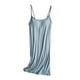 thumbnail image 4 of Camisón sin mangas para mujer: copa con relleno para el pecho, poliéster, vestido largo sexy, tallas M-XXL, espalda nadadora y cuello en V., 4 of 5