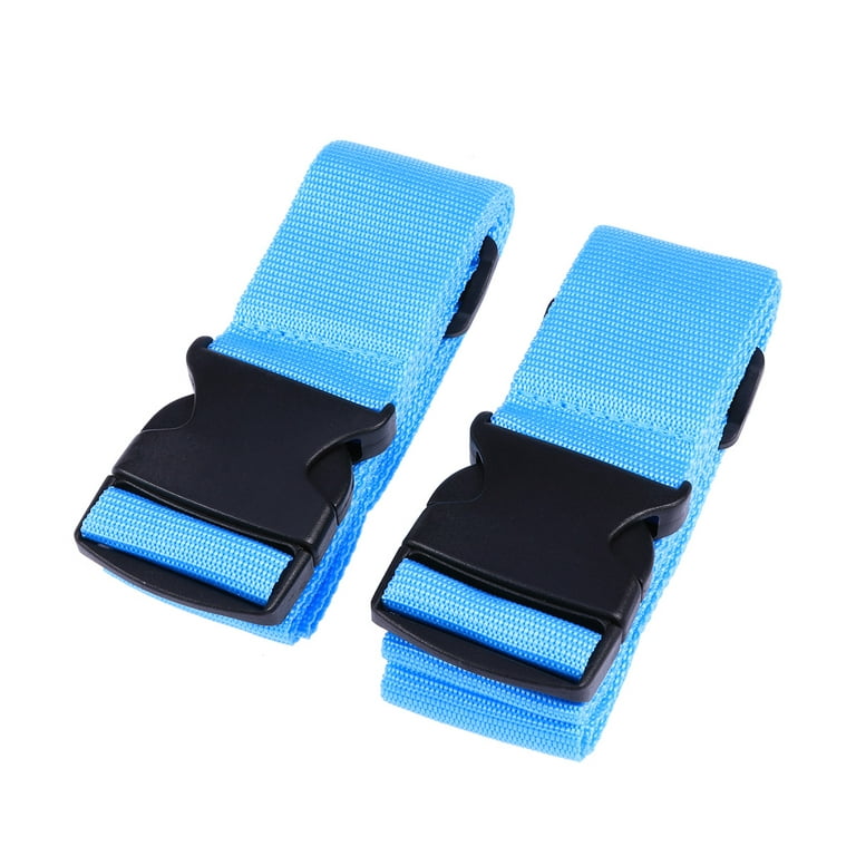 2PC Luggage Strap Heavy Duty Straps Utility Strap for Outdoor Sports  Backpacking Sleeping Bag Compression Luggage Bundling with Gear Quick  Release Buckle (Blue) 