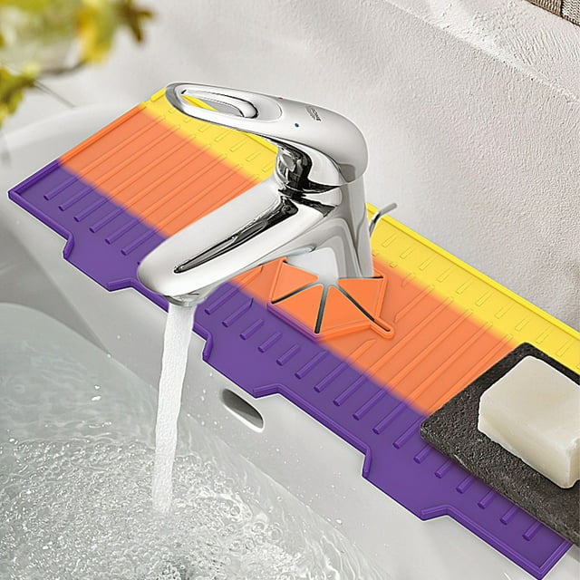 Faucet Diverter Pad, Splash Proof Sink Mat, Efficient Drainage Gasket, Kitchen and Bathroom Sink Protector, Water Splash Guard for Countertops