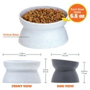 Kitty City, Cat Bowls, Plastic Elevated Feeding Pet Bowls, Multi-Color, O/S, 2 Pack