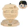 thumbnail image 2 of Tooth Box Keepsake Compatible With Girls,wooden Tooth Storage And Saver Box Compatible With Lost Teeth Children,newborn Birthday And Shower, 2 of 4