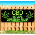 thumbnail image 1 of CBD Natural Depression Relief 13 oz Vinyl Banner With Metal Grommets, 1 of 4