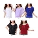 thumbnail image 3 of Camisa de gasa Sonducket de Manga corta con cuello para mujer Azul oscuro S, 3 of 6