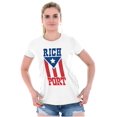 thumbnail image 3 of Puerto Rico Rich Port PR Flag Pride Womens Slim Fit Graphic Tee Brisco Brands S, 3 of 5
