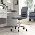 thumbnail image 2 of Modway Ripple Armless Mid Back Vinyl Office Chair, Gray, 2 of 2
