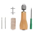 thumbnail image 1 of With Wooden Handle Sewing Awl Kit, Stitching Awl, Wear-resistant For DIY Process Belts Leather Thick Fabric, 1 of 8