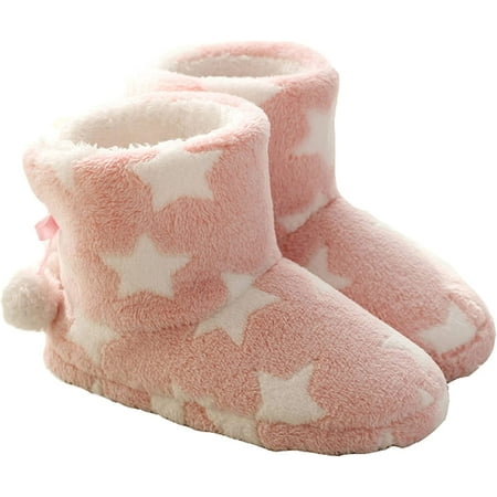 

CoCopeaunt Women s Shoes Cute Star Shoes Plush Shoes Cartoon Shoes Furry Shoes Winter Shoes Warm Shoes Cotton Shoes