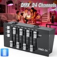 thumbnail image 2 of DMX Controller for Dj Lights DMX 24-Way Console Stage Light DMX Light Controller for Light Shows, Party Disco Pub KTV Bars and Stage Lights, 2 of 9