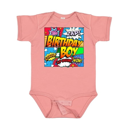 

Inktastic Birthday Boy Comic Book Gift Baby Boy Bodysuit