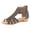 1Dark Gray, variant on Bohemian Sandals for Women Casual Bling Rhinestone Peep Toe Hollow Out Back Zipper Sandals
