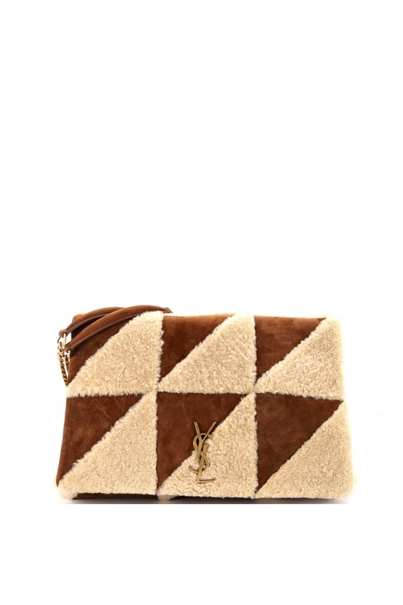Pre-Owned Jamie Flap Bag Quilted Suede and Shearling Large By Rebag