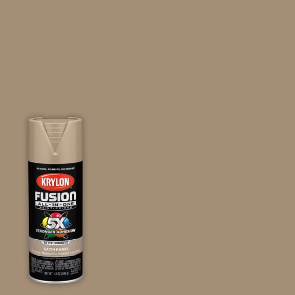 Krylon K02740007 Krylon Fusion All-In-One Khaki Satin 12 oz. Spray Paint, Multi-Surface, (1 Piece, 1 Pack)