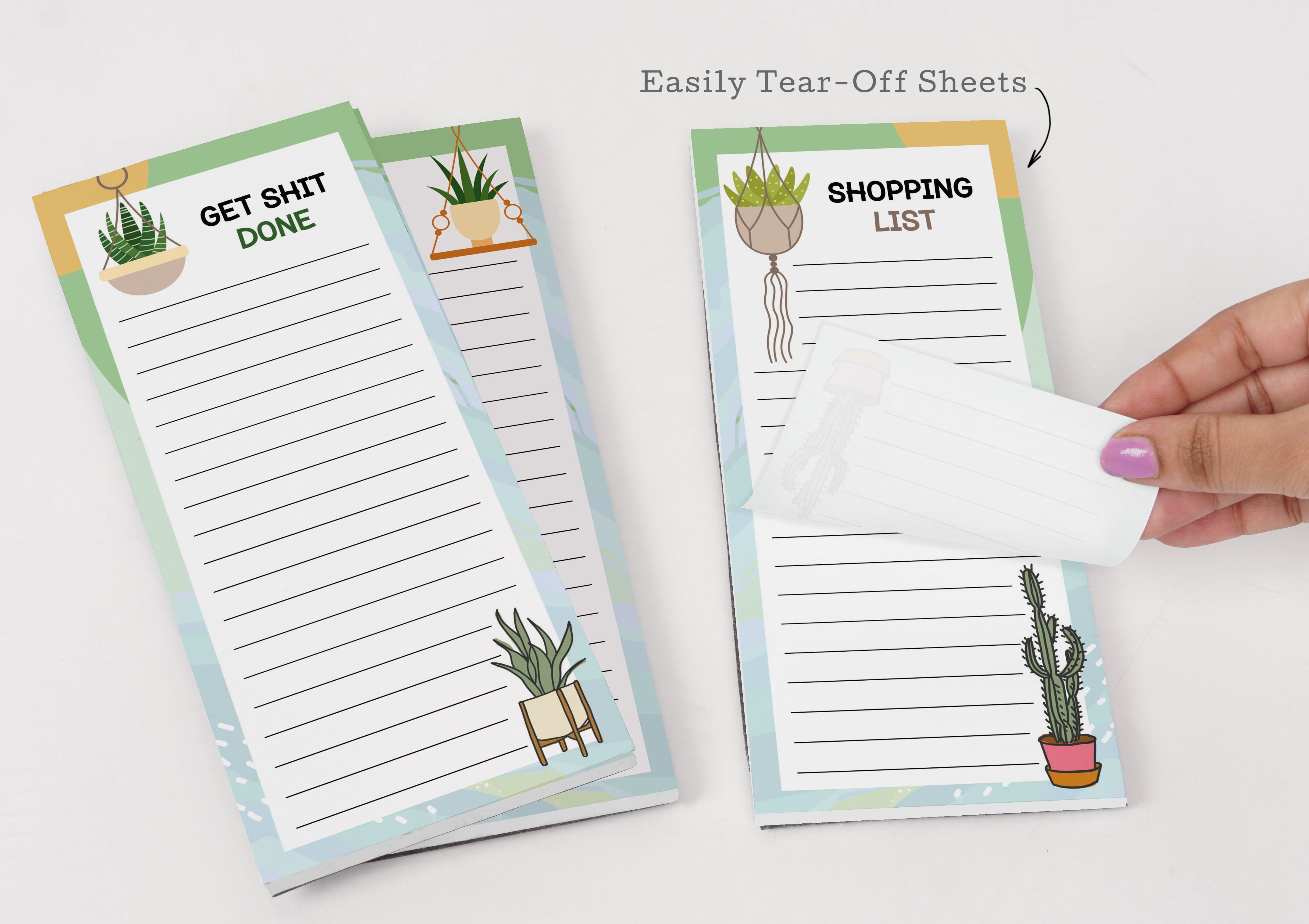 Inkdotpot Pack of 3 Magnetic Fridge To-Do List Notepads- Magnetic Memo Pads For Refrigerator-(50 Sheets Each)-1R
