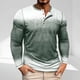 thumbnail image 1 of Blusas y camisas de manga larga con cuello redondo y degradado para hombre, blusas casuales con botones y cuello redondo, blusas de poliéster para hombre, 1 of 7