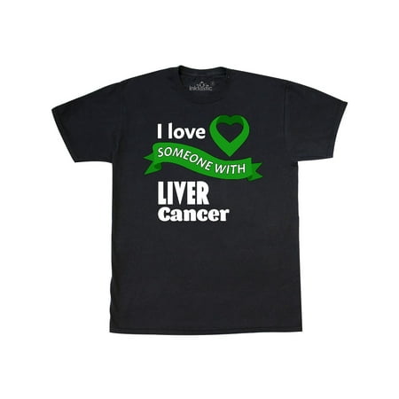 I Love Someone with Liver Cancer emerald green heart ribbon T-Shirt