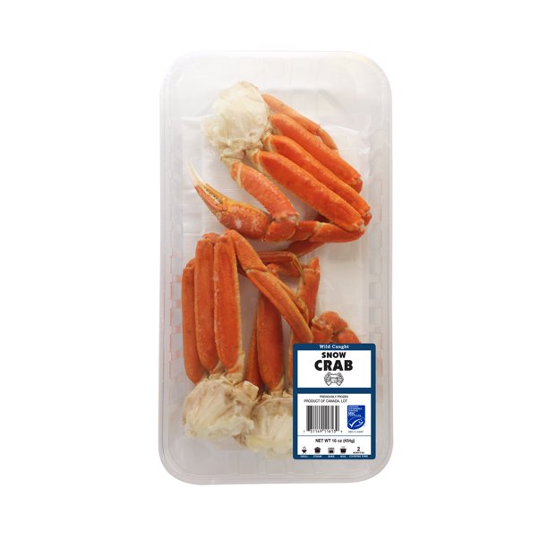 Aqua Star Fresh Snow Crab Seafood Clusters Tray (1lb, 3 Count, 20g Protein per Serving