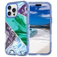 thumbnail image 2 of Allytechgroup for iPhone 17 Pro Case, 3 Layers Protection Slim Lightweight Shockproof Soft TPU & Hard Back Protective Bumper Cover Marble Shell, K, 2 of 4
