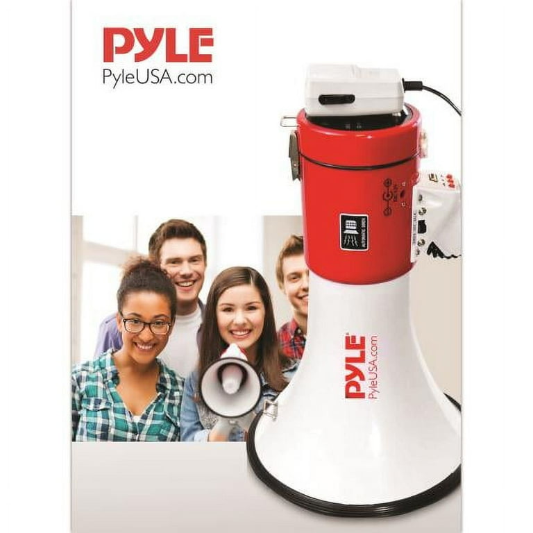 Pyle Megaphone Speaker W/ Built-in Siren 50 Watts Adjustable