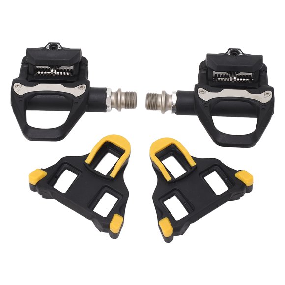 Road Bike Clipless Pedals, Lightweight Stable Performance Adjustable Tension Chrome Moly Axle Self Locking Bike Pedals Safe with SPD System for Bicycles