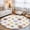 Orange, Purple, Yellow, variant on Round Rugs 6Ft, Colorful Dog Paws Round Area Rug Washable Indoor Throw Carpet, Farmhouse Modern Art Cartoon Soft Non Slip Circle Rug for Office Cabinet Home Decor Aesthetic