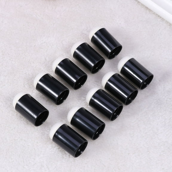 LEORX Finger Sponge Daubers Set Black 10Pcs 1.0Inch