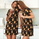 thumbnail image 4 of Easygdp Bee and Honey Camisón de manga corta para mujer, informal, estampado, 4 of 6