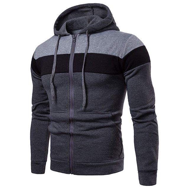 Otoño e invierno Nuevo producto Color a juego Moda Cremallera Casual Hombres Suéter deportivo Pompotops oipoqjl16386