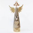 thumbnail image 1 of Metal Angel Holding A Heart Figurine, 1 of 2