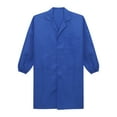 thumbnail image 3 of iiniim Unisex Mens Womens Uniform Jacket V Neck Work Coat Long Sleeve Dustproof Pockets Lab Coat Royal Blue 195, 3 of 7