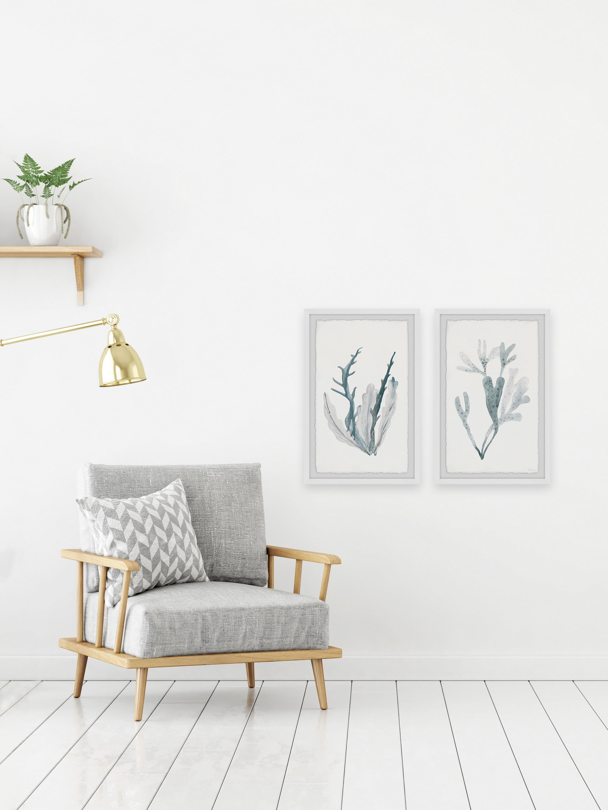 Parvez Taj Printed Animals & Insects Framed Art Prints, Set of 2
