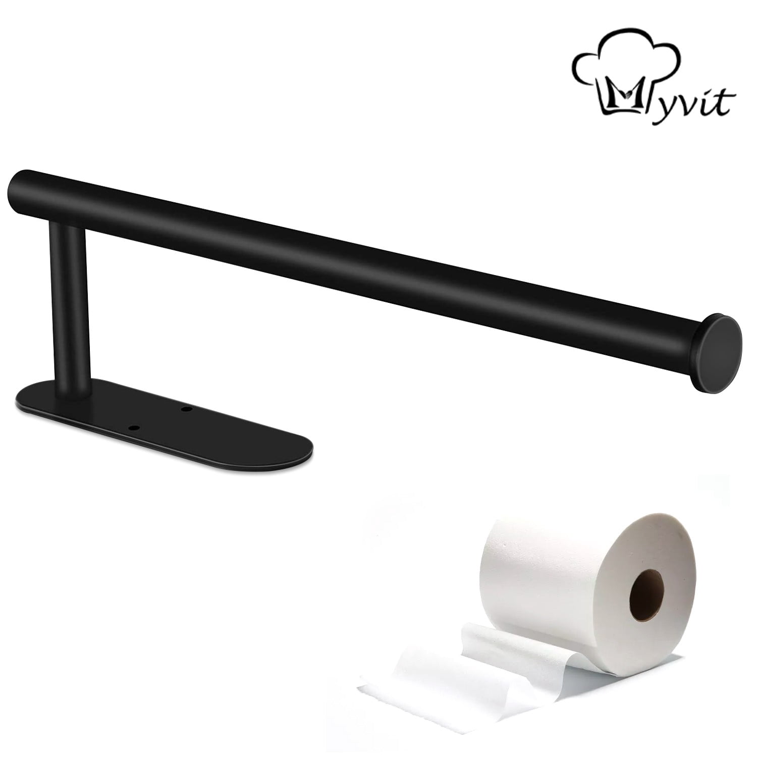 Black Toilet Holder Adhesive Wall Mounted Toilet Paper Towel Holders