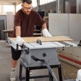 thumbnail image 2 of 1800W 10-Inch Professional Table Saw, 5000RPM Portable Jobside Table Saw with Stand & Push Stick for Woodworking Projects, Gray, 2 of 7