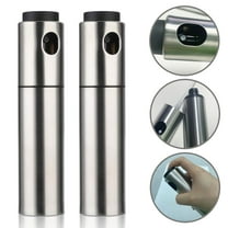 Olive Oil Sprayer Dispenser for Cooking, Stainless Steel Oil Spritzer Bottle 100ml for BBQ Making Salad Baking Roasting Grilling (2 Pack)