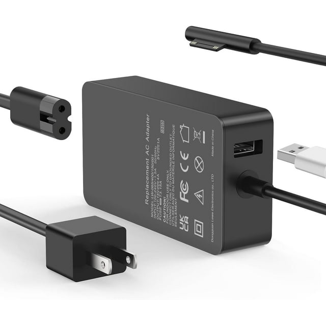 czcpp-Surface Pro Charger 65W Surface Laptop Charger, Compatible with Microsoft Surface Pro 9/8/7/6/5/4/3/X Surface Go 3/2/1 Surface Laptop 5/4/3/2/1 Surface Book 3/2/1 Microsoft Surface Charger