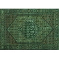 thumbnail image 1 of Ahgly Company Machine Washable Indoor Rectangle Persian Turquoise Blue Traditional Area Rugs, 2' x 4', 1 of 4