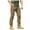 Brown, variant on Glisme Pants For Men Solid Color Elastic Waist With Pockets Summer Quick Dry Men Cargo Trousers Size L Black