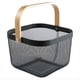 thumbnail image 1 of Cesta de de Metal, Cestas de Cocina Colgantes Multifuncionales, Cesta de Frutas con Asa para Cocina, Baño, Picnic, Negro, 1 of 5