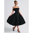 thumbnail image 5 of Women'S Off the Shoulder Cocktail Maxi Dress Sleeveless Casual A Line Elegant Flowy Formal Dresses, 5 of 9