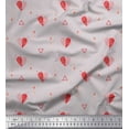 thumbnail image 1 of Soimoi Gray Poly Georgette Fabric Triangle & Arrow Heart Decor Fabric Printed Yard 52 Inch Wide, 1 of 5