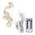 thumbnail image 4 of 3x3m 300LED USB Cadena de luz con cable de cobre hogar con Control remoto para decoración de cortina de fiesta boda blanco cálido, 4 of 8