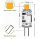 thumbnail image 2 of Paquete de 10 bombillas LED G4 yuxing de 2 W COB blanco cálido 3000 K 12 V CA/CC, 2 of 3