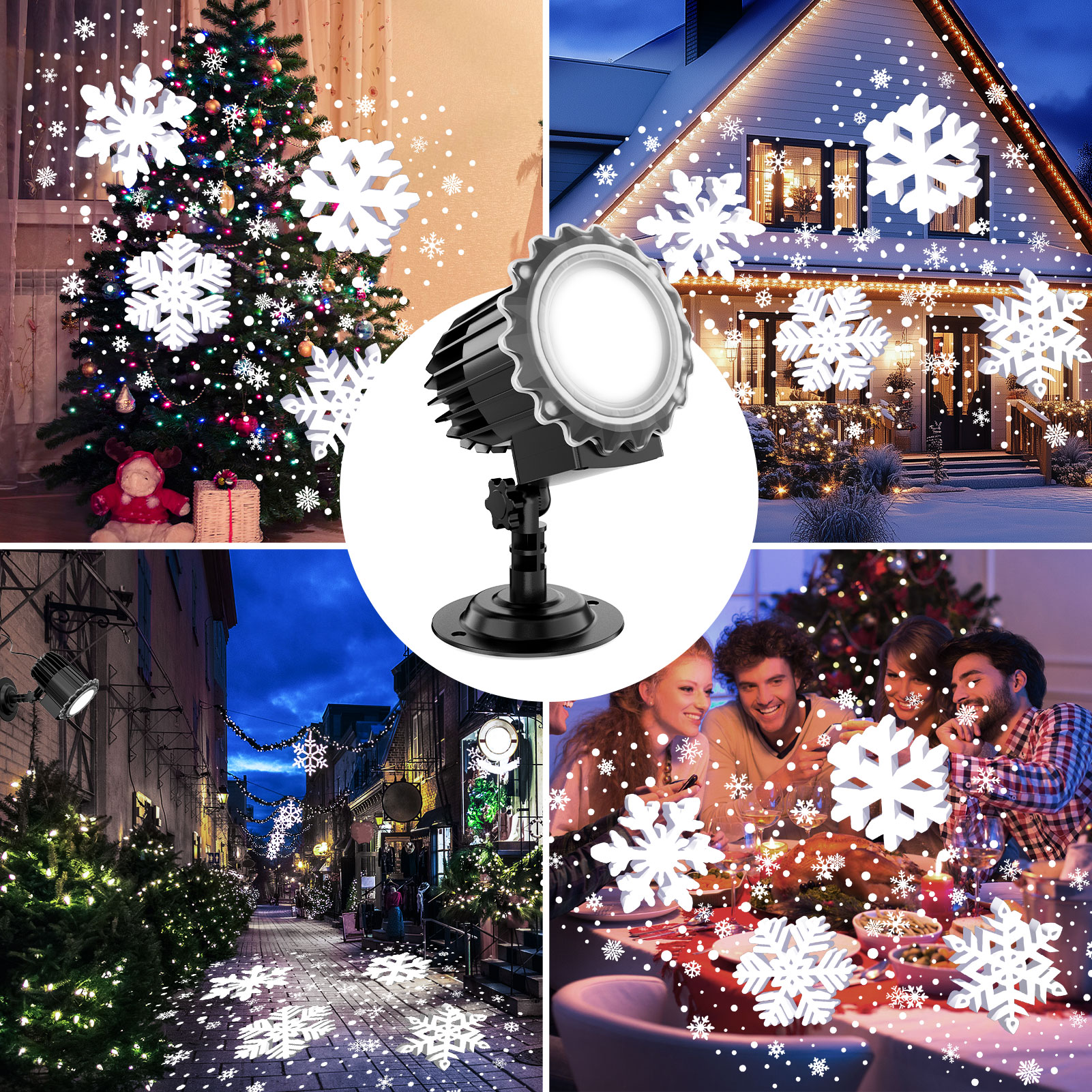 yankucat Snowflake LED Projector Lights, Rotating photo 7