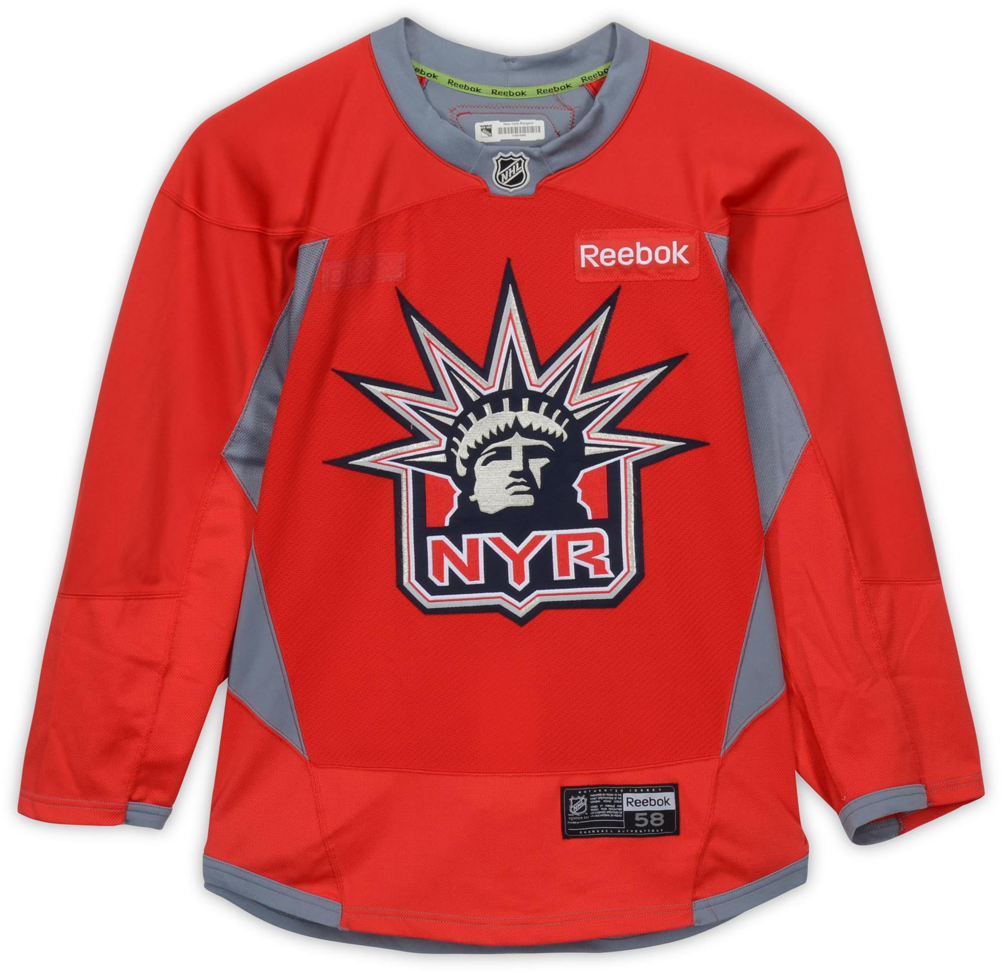 reebok new york rangers practice jersey