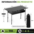 thumbnail image 2 of Mesa Plegable Camping, Mesa de Plegables Portátil con Bolsa de Almacenamiento, Adecuado para Exteriores, Playa, Picnic, Barbacoa, Pesca, 2 of 4