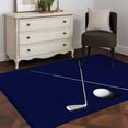 thumbnail image 3 of Golf Ball Runner Rug 2.7x5 FT, Non Slip Entryway Carpet, Navy Blue Monochrome Sport Washable Soft Floor Carpet Entrance Mat Non-Shedding Throw Rug for Hallway Laundry Room Bedside, 3 of 9